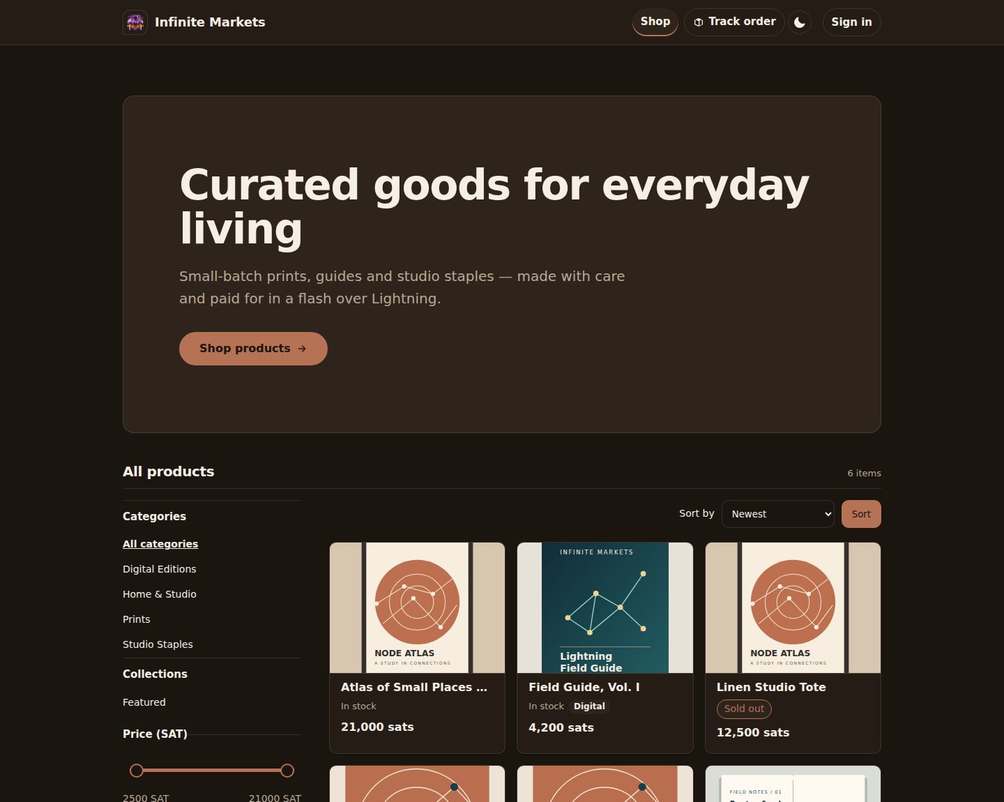 Dark mode storefront