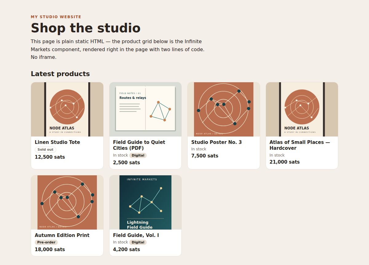Embedded product cards